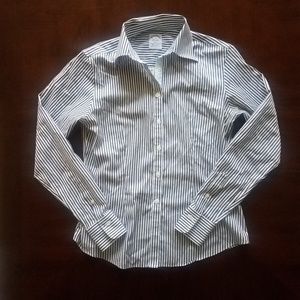 Brooks brothers pinstripe button up blouse